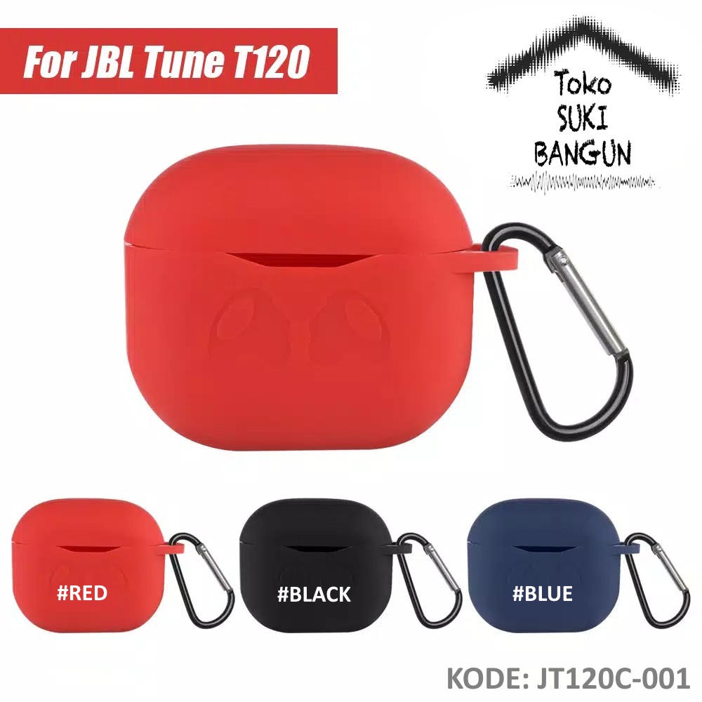 Casing JBL Tune 120 TWS T120 Case Silicone Cover + Carabiner JT120C-001