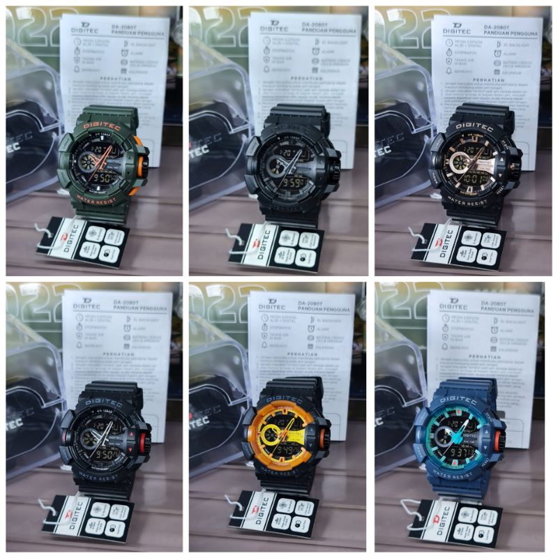 JAM TANGAN PRIA DIGITEC DOUBBLETIME DA2080/DA-2080T  ORIGINAL