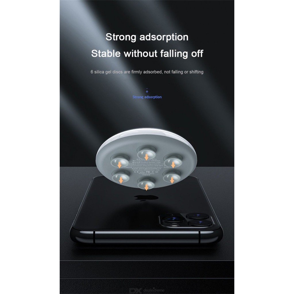 AKN88 - REMAX RP-W15 10W Wireless Suction Cup Charger Fast Charging