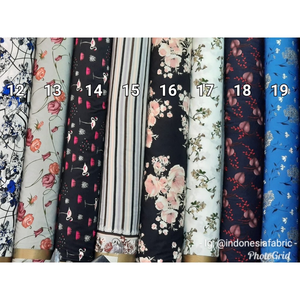 Kain Gamis Kain Jilbab Kain wolfis woolpeach motif ready 