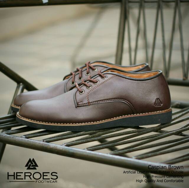 Sepatu pria heroes Shoes Casual Formal kulit sintesis kerja