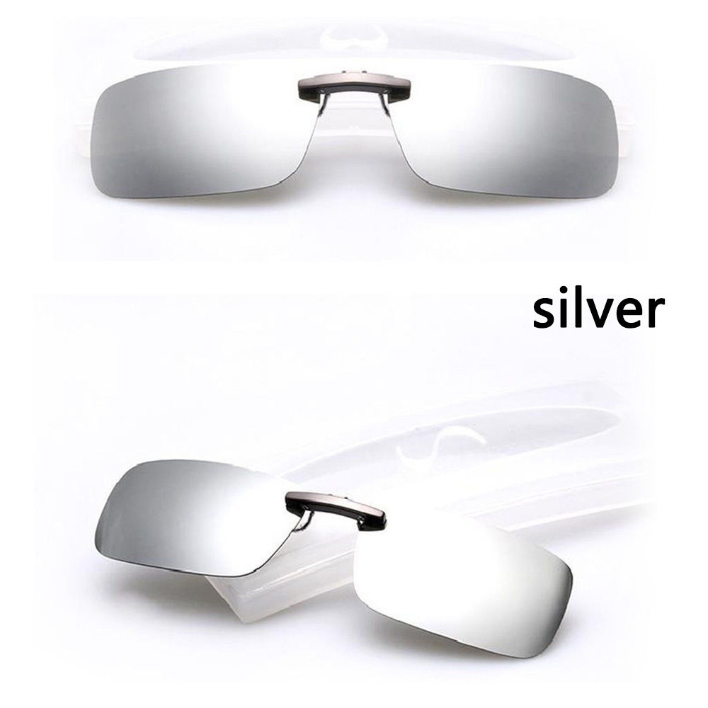 Clip-on Polarized Day Night Vision Flip-up Lens Driving Glasses SunglassesWZQ