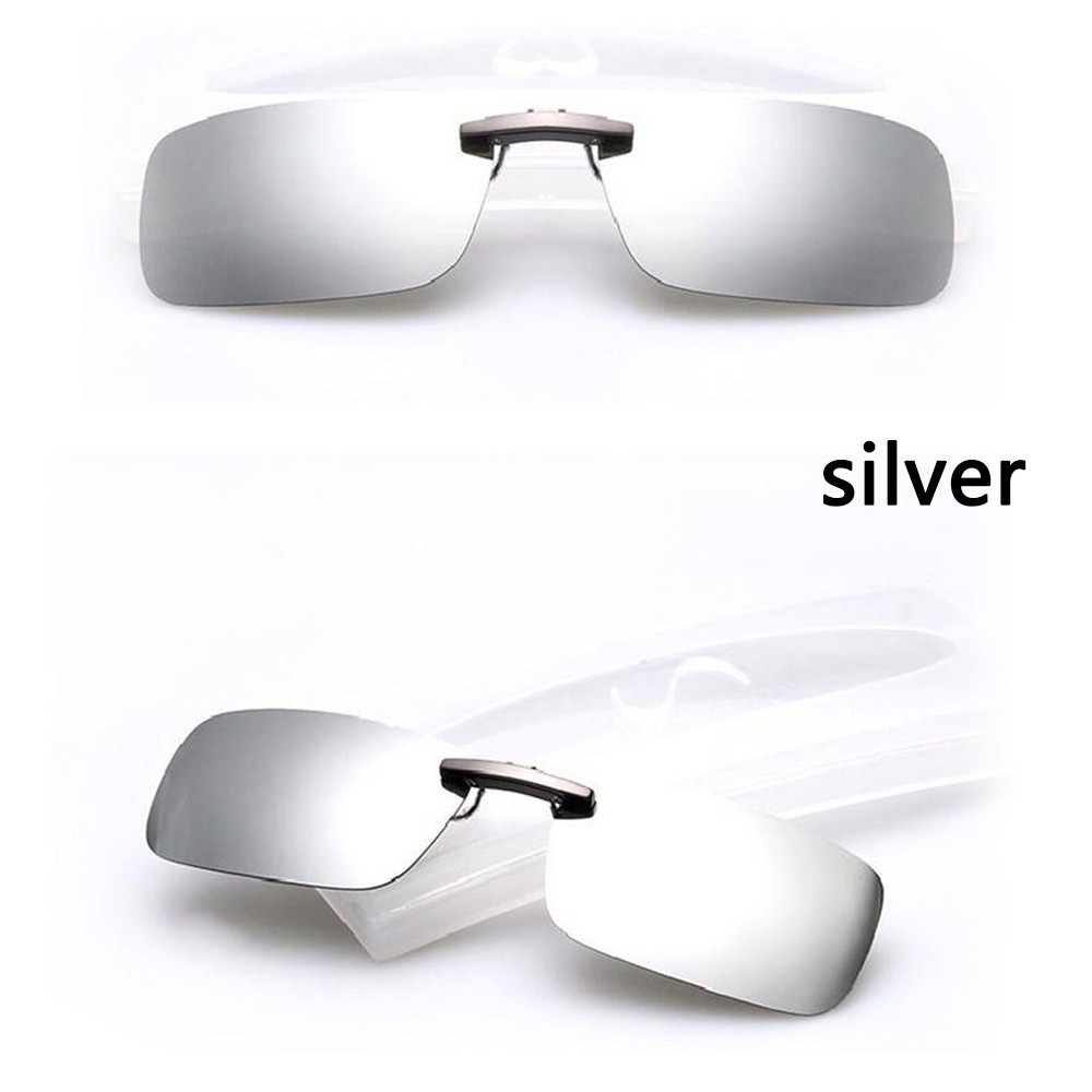 Sunglasses Terpolarisasi Klip-Tuning Kacamata Mengemudi Hari Night Vision Mirror UV400