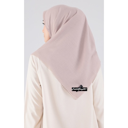 JILBAB/KERUDUNG PARIS VOAL SYARI SEGI EMPAT LASER CUT  SIZE 110X110 DENGAN MOTIF POLOS, NYAMAN DI PAKAI ADEM DAN TIDAK TEMBUS PANDANG