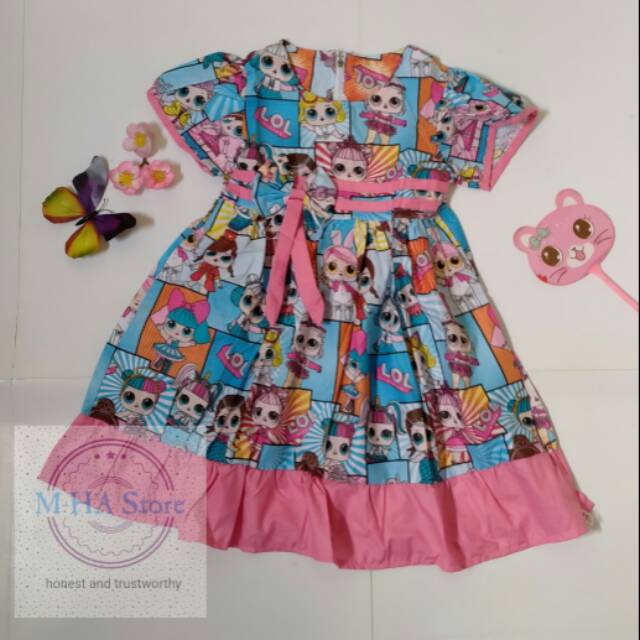 DRESS PITA LIST ANAK CEWEK RYSYA