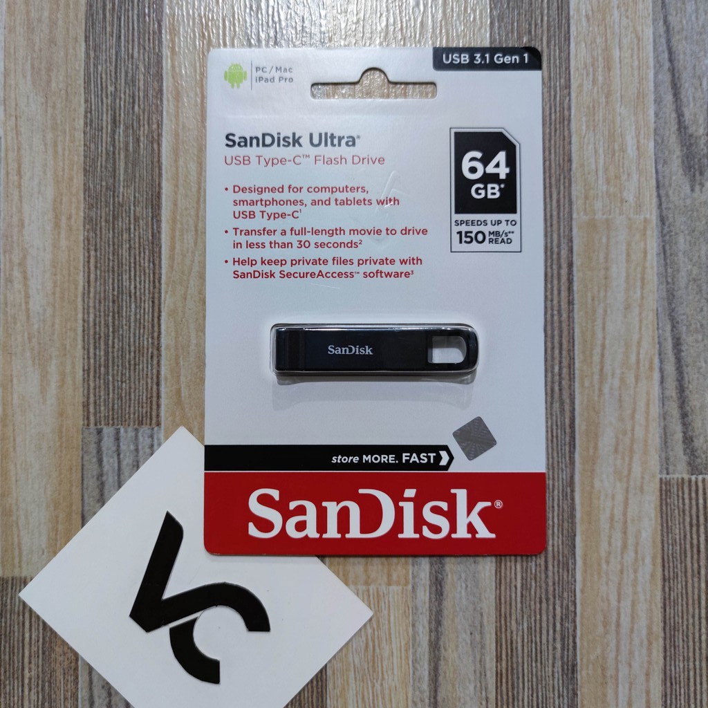 SANDISK FLASHDISK ULTRA 64GB TYPE C FLASH DISK 64 GB TYPE-C USB 3.1