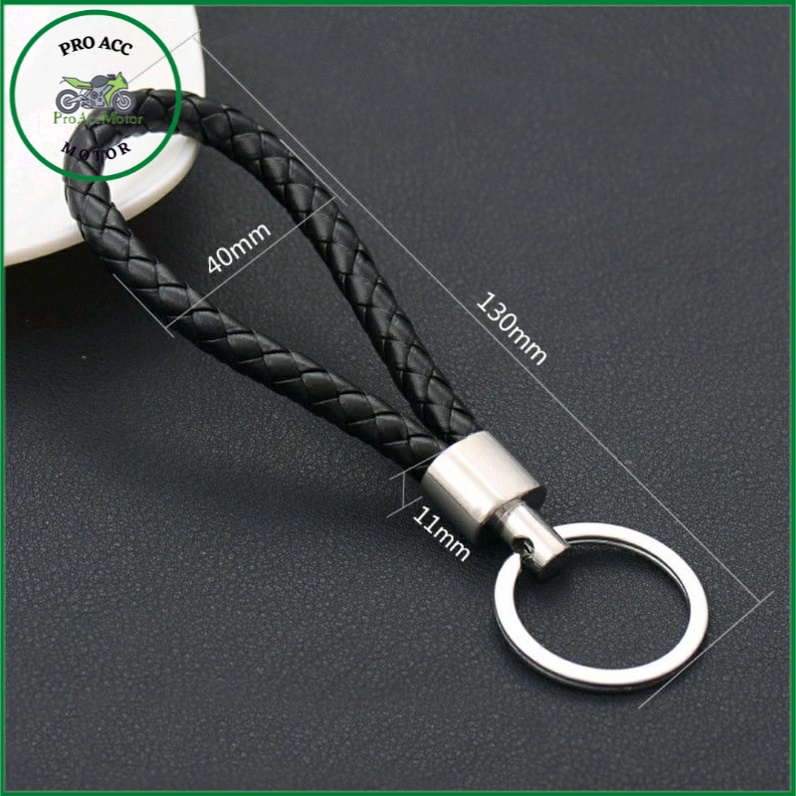 Gantungan Kunci Braided Kulit Kepang Motor Mobil