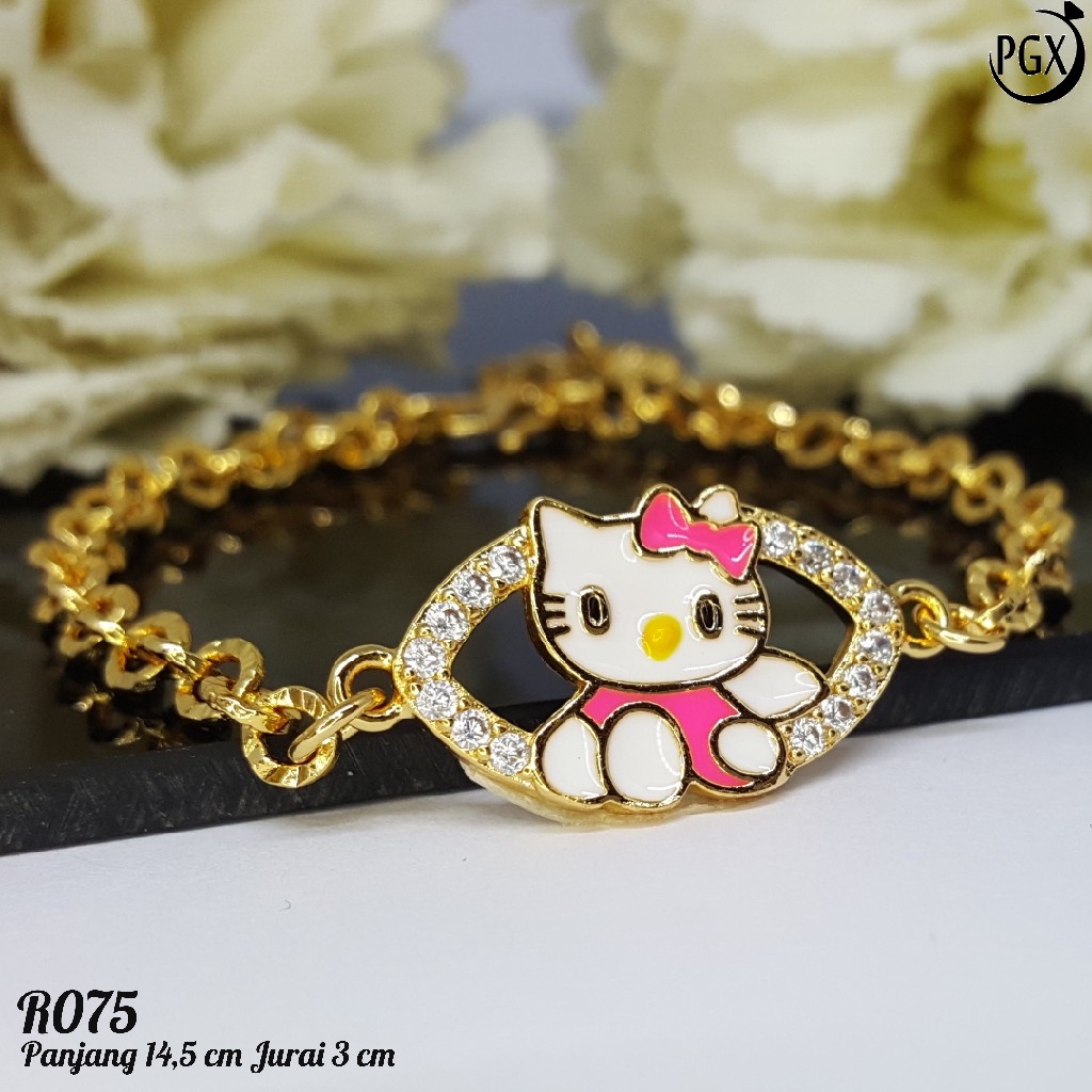 PGX Gelang Tangan Xuping Wanita Perhiasan Lapis Emas Aksesoris Fashion Premium - R075