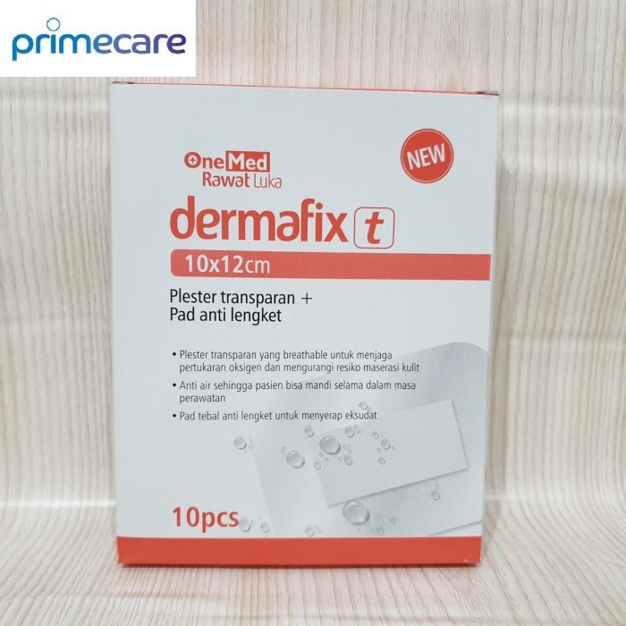Dermafix T Plester Luka murah bagus Transparan Anti Air 10x12cm waterproof kedap air besar