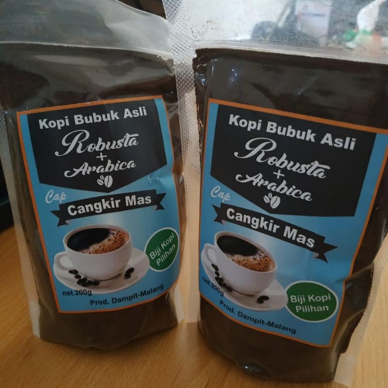 

kopi bubuk asli coffe robusta arabica blend 200 gram cofie ala coffe shop