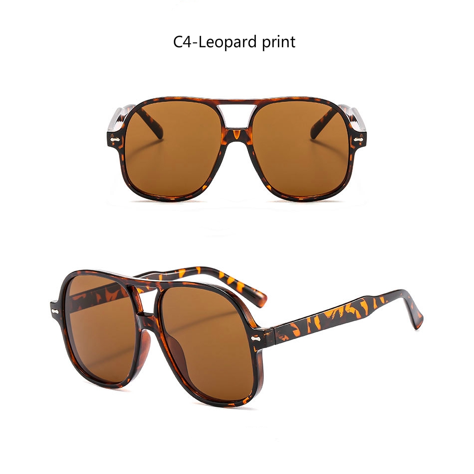 Fashion retro big frame personality ins men and women sunglasses metal hinge