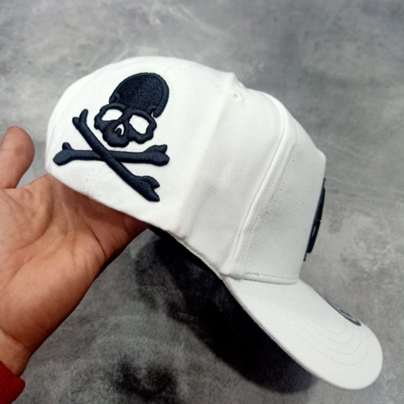 Topi P Plein White Logo Black Topi Baseball Super Premium Quality