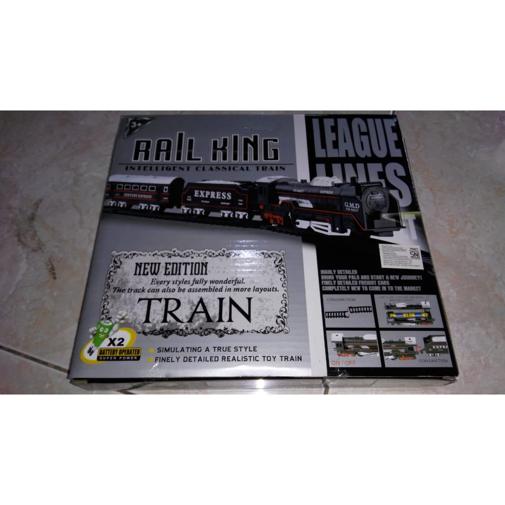 RAIL KING Express Train Mainan Kereta Api Anak-Anak Isi 13pcs