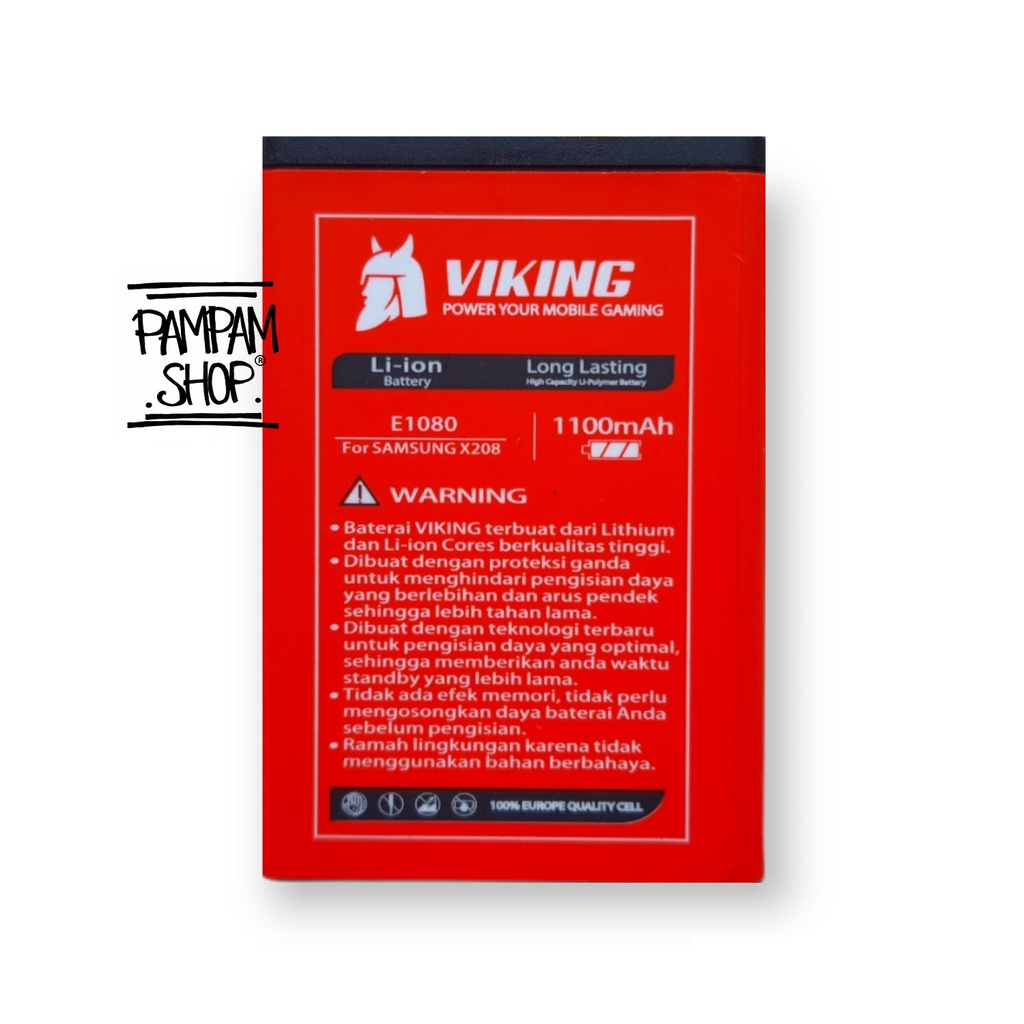 Baterai VIKING Double Power Samsung Galaxy Champ C3300 C3303 E2652 C150 E1080 D520 C140 Duos Batre