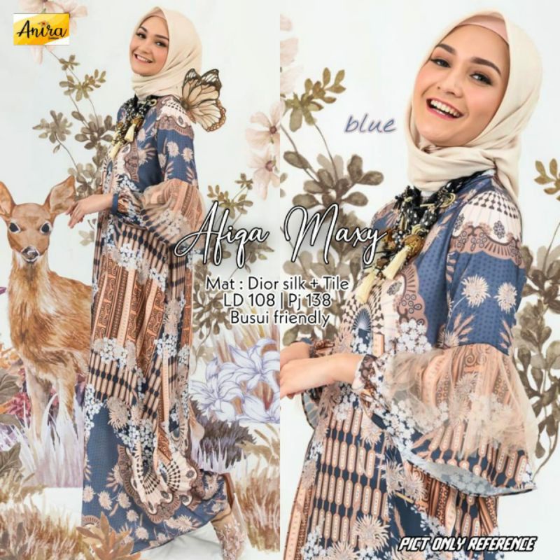 GAMIS LEBARAN MEWAH MOTIF LOOK LIKE WEARING KLAMBY NADA DRESS