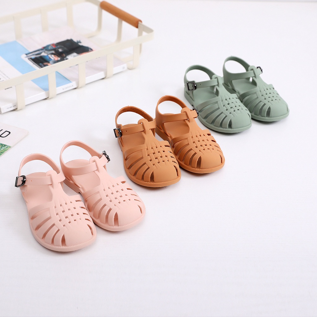 Sandal Jelly Anak Ukuran 29-35 Warna Matte Hollow Shoes Import