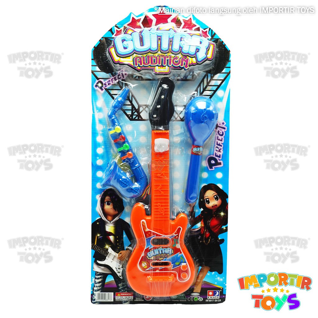 Mainan Set Musik Anak Gitar Saxophone Timbre Guitar 3 in 1 Keren Berkualitas!