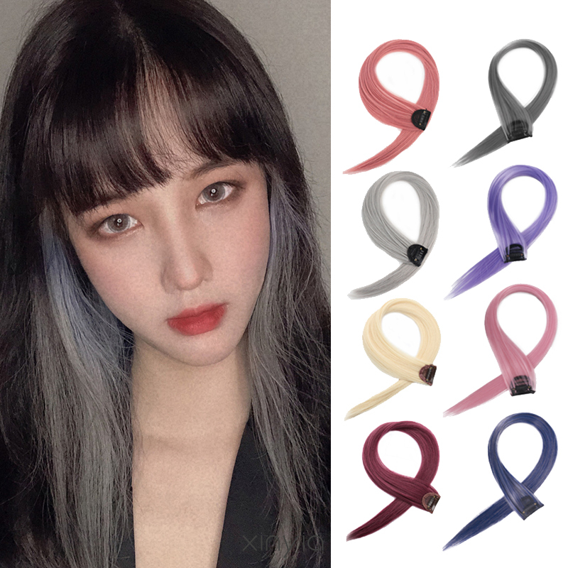 【CHECKOUT RP100】Wig Rambut Palsu Wanita Pemanjang Rambut Palsu Warna Jepit Aneka Desain Tambalan Lurus hair extension clip