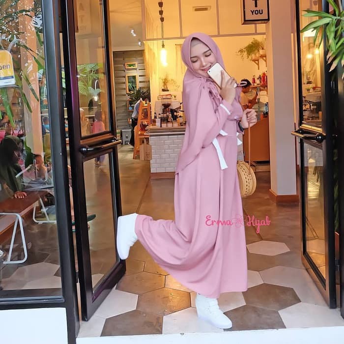 MURAH Pakaian atasan set muslimah sabyan ibu wanita MINNA SYARI ramadhan puasa mesjid kerja
