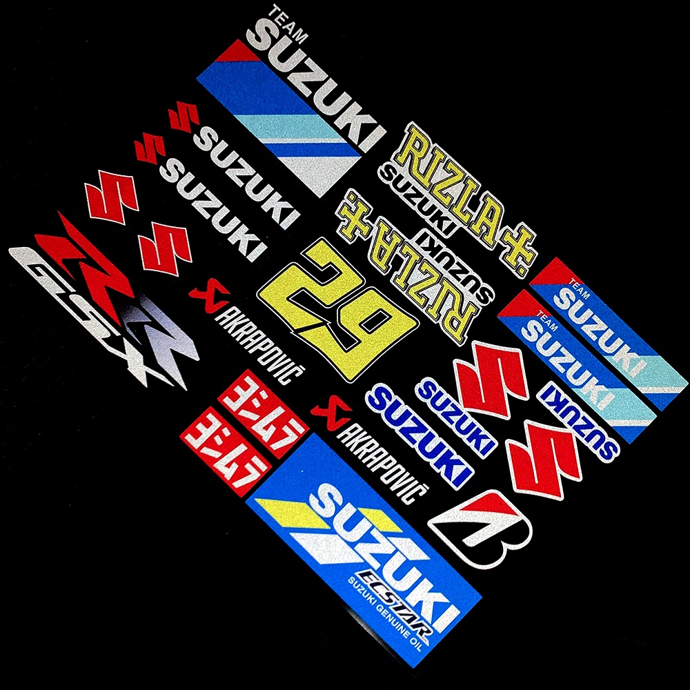 Stiker Reflektif Motif Rel Samping Untuk SUZUKI GSXR GSX R600 750 1000