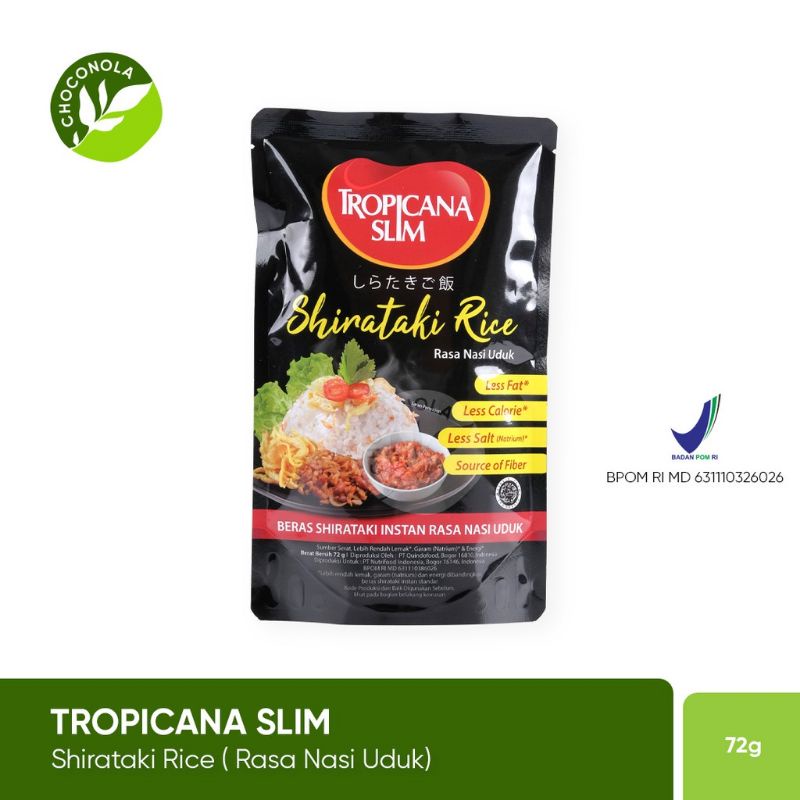 tropicana slim shirataki rice rasa nasi uduk 72 gram