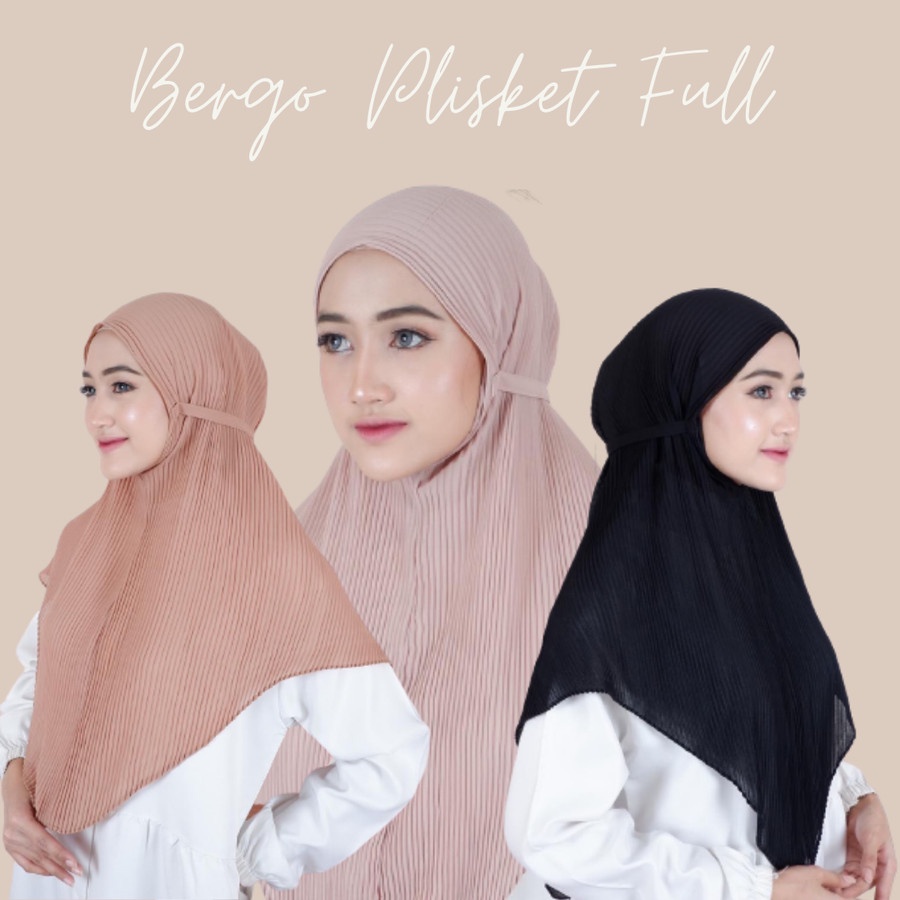 Jual Jilbab Bergo Maryam Plisket Full / Hijab Pleated Plisket Diamond ...