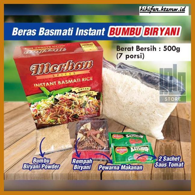 

ANEKA-BERAS- PAKET NASI BIRYANI BRIYANI BERAS BASMATI BUMBU KERING MERHAN -BERAS-SEHAT.