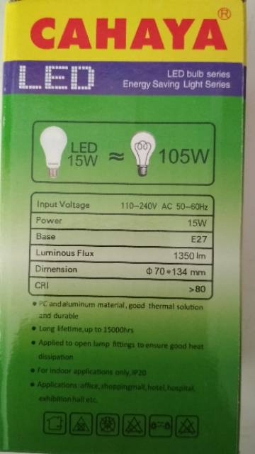 Cahaya Led Bulb 15 watt