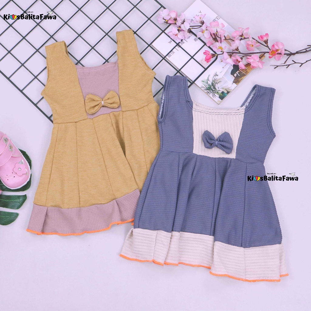 Dress Aurora uk 1-2 Tahun / Baju Anak Perempuan Murah Dres Batik Adem Pakaian Yukensi Gaun Pesta