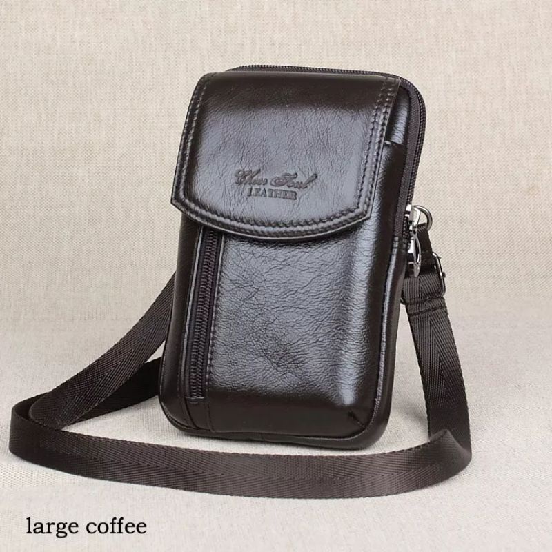 Tas Kulit/Tas Selempang Pria/Dompet Hp/Tas Kulit Pinggang
