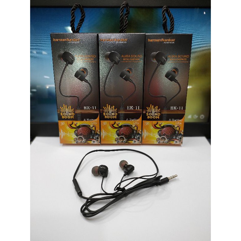 HEADSET HARMAN KARDON AURA SOUND METAL EARPHONE HF HARMAN SUARA BAGUS