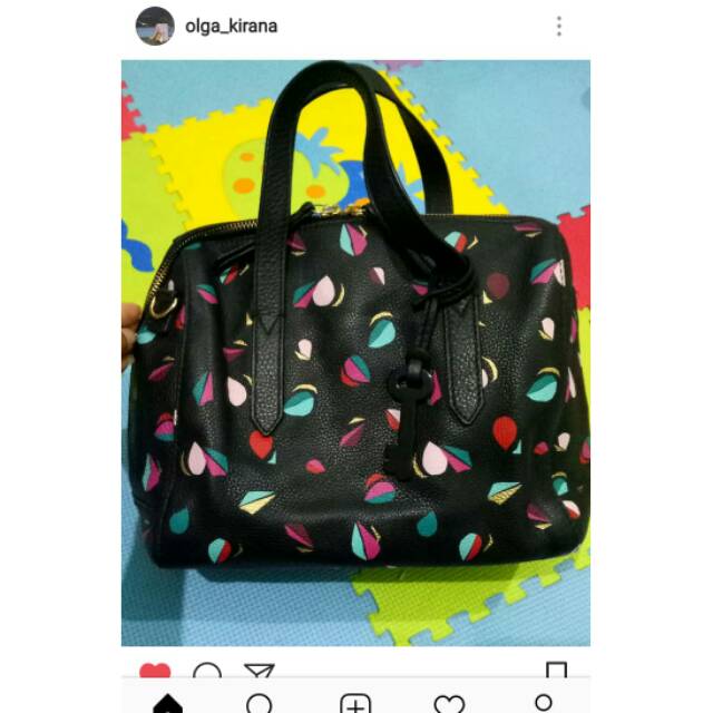 Fossil Sydney Satchel Multi Black