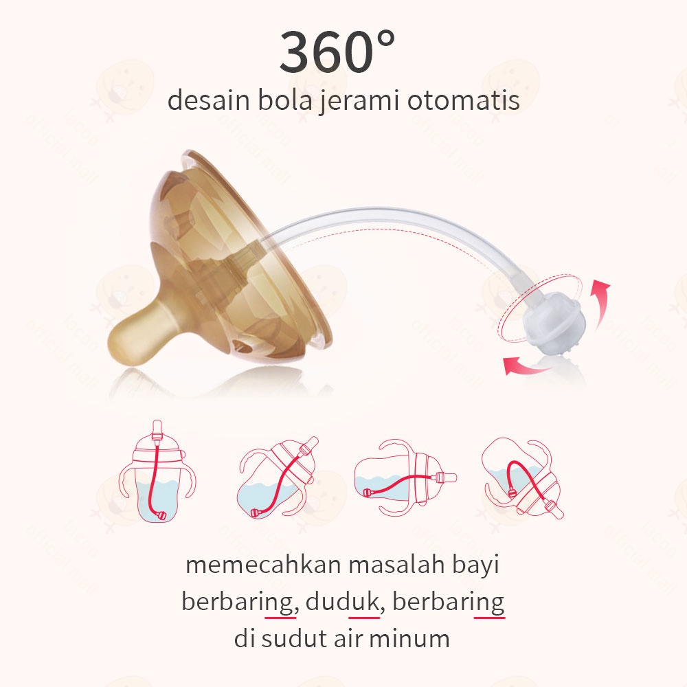 Lacoo PIKO Bello Botol susu bayi Silikon Baby bottle wide neck warna Coklat