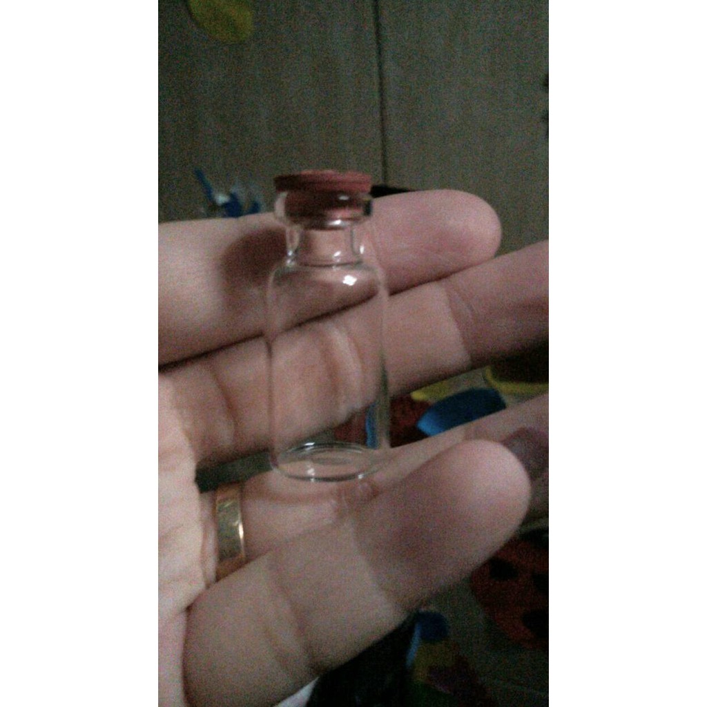 BOTOL KACA VIAL 3ML TUTUP KARET KECIL