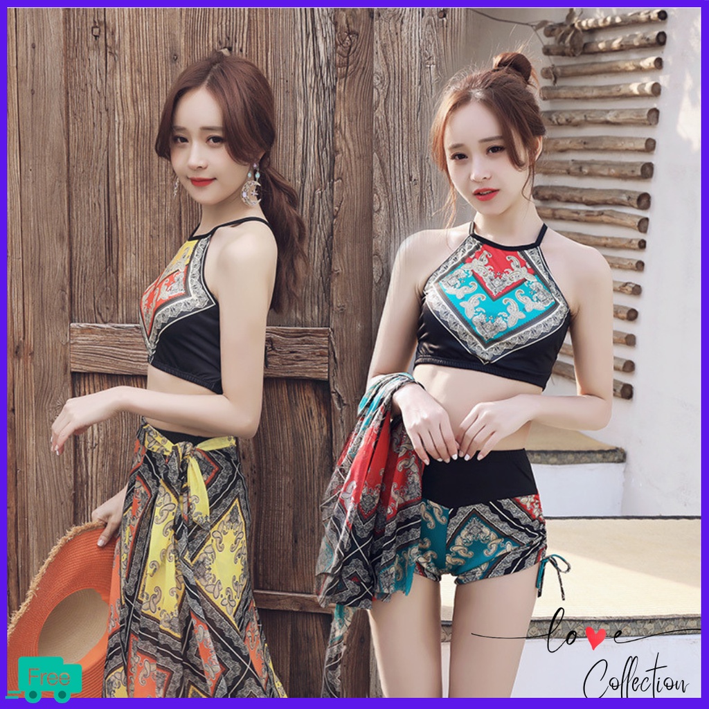 BERKUALITAS Baju Renang Remaja Perempuan Baju Pantai Sexy Tanktop Swimsuit Korea LC206