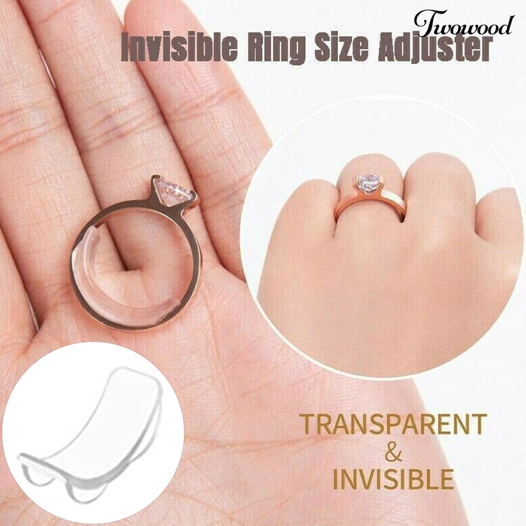 8 Pcs Alat Pengatur Ukuran Cincin Bahan TPU Transparan