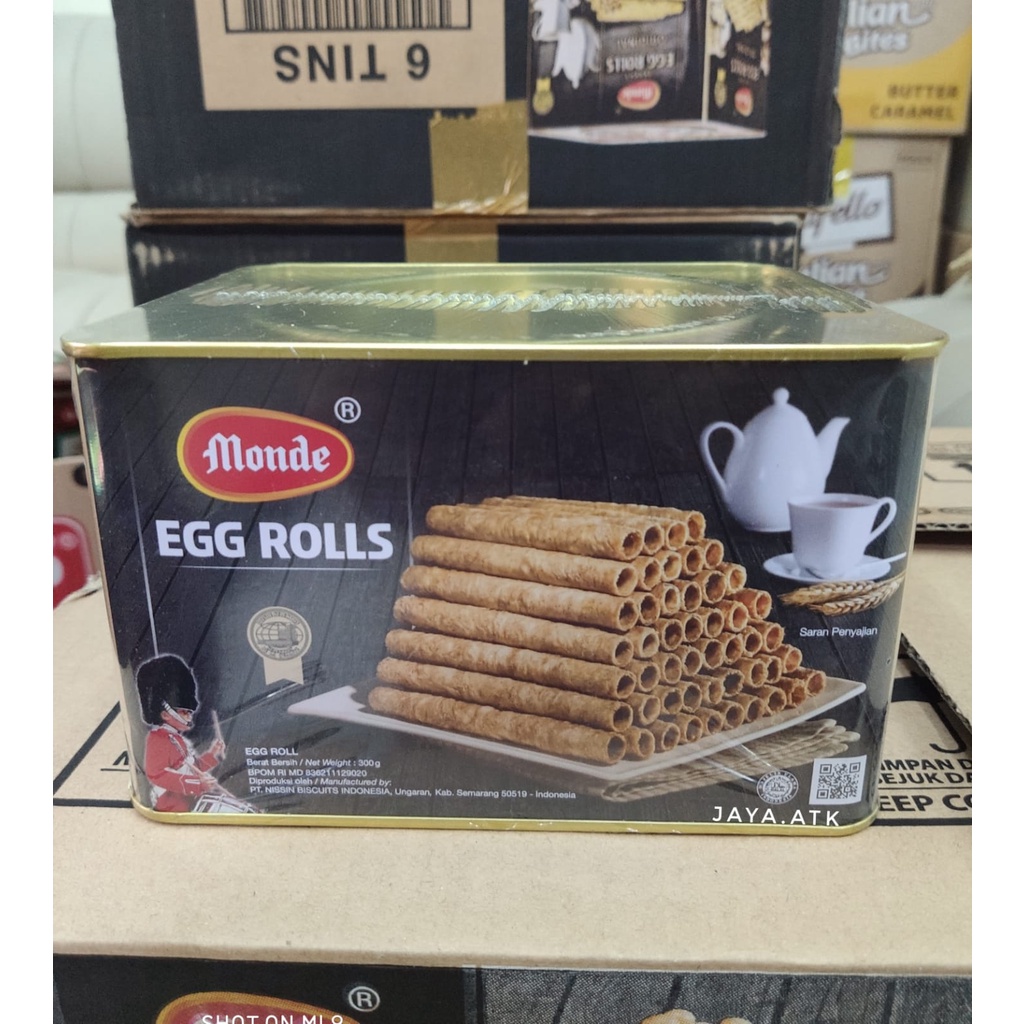 BISKUIT MONDE EGG ROLL SERENA 300 GR KALENG BISCUIT TELUR