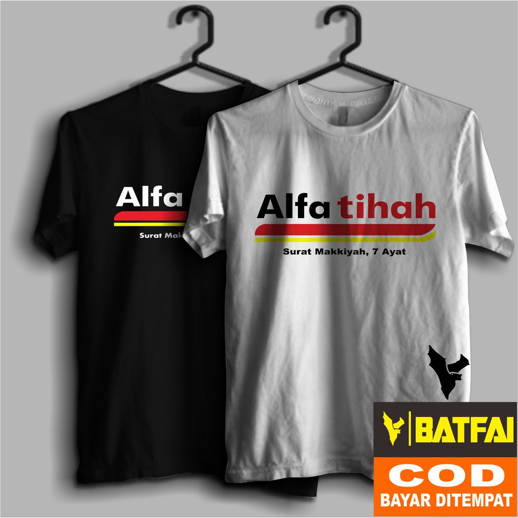 KAOS ALFAMART ALFATIHAH PLESETAN KEREN DISTRO KATUN BAJU PRIA WANITA BERKUALITAS MUSLIM ISLAMI