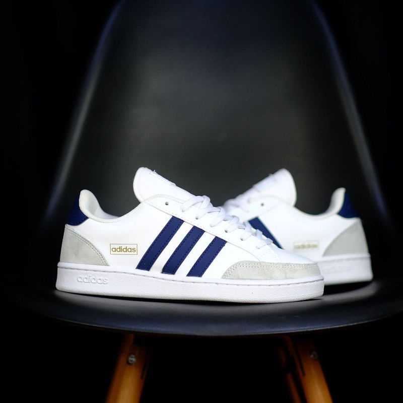 Adidas Grand Court SE White Navy Original OEM Sneakers Pria