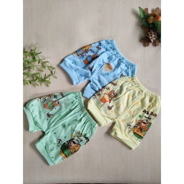 3 PCS CELANA PENDEK BAYI combinasi celana santai harian
