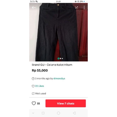 (CAROUSELL)  Celana Kulot Hitam GU
