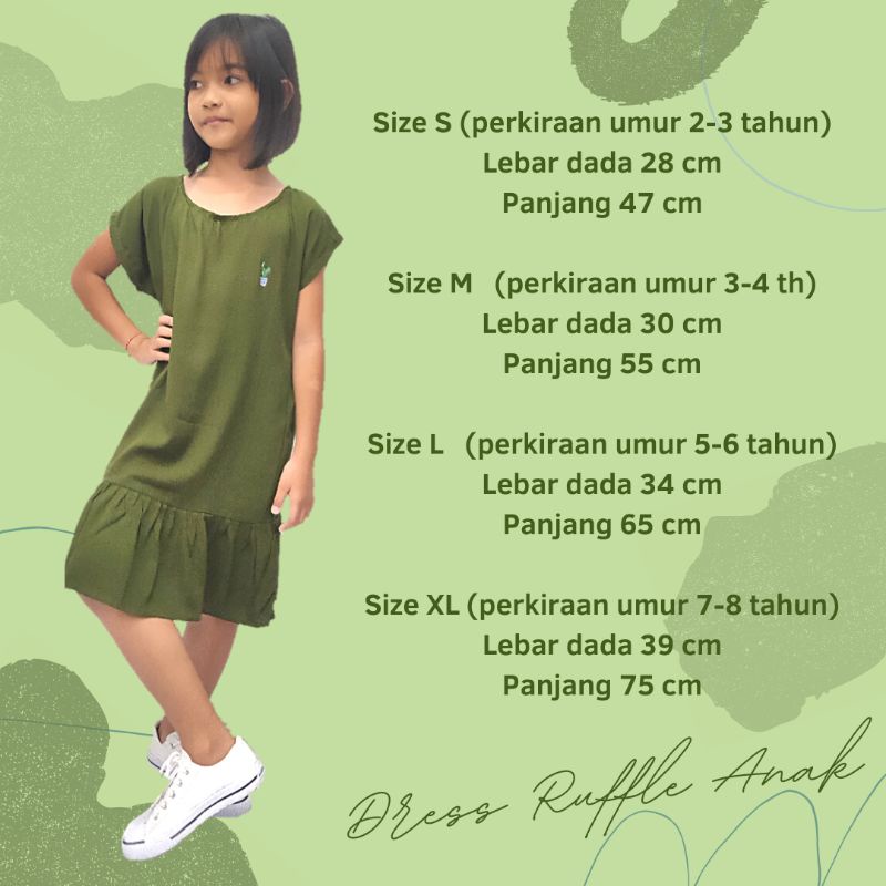 BAJU ANAK PEREMPUAN POLOS 2 - 8 TAHUN