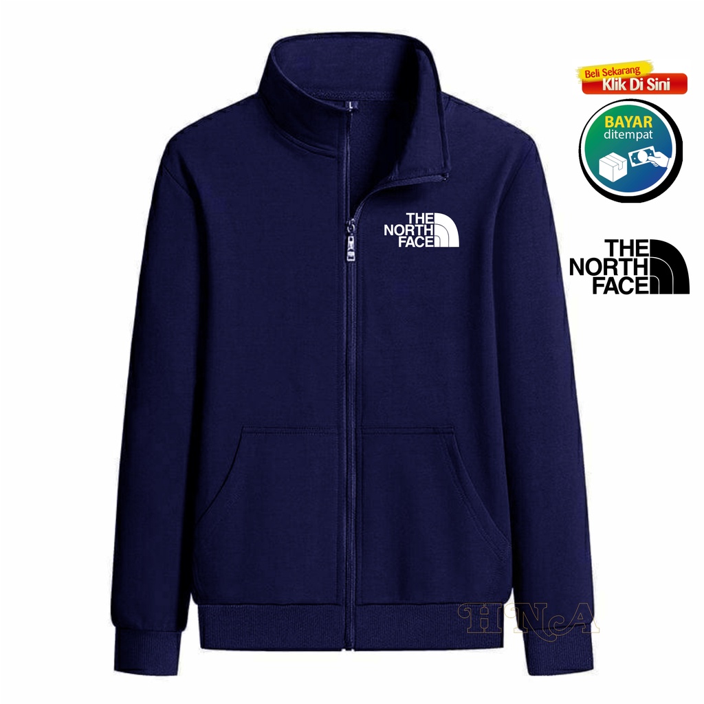 Sweater Jaket Zipper Casual TNF Pria Terbaru