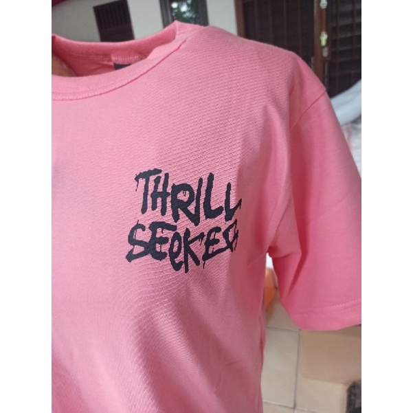 Kaos Tshirt Tee HnM H&amp;M Peanuts Thrill Seekers Pink Full Tag