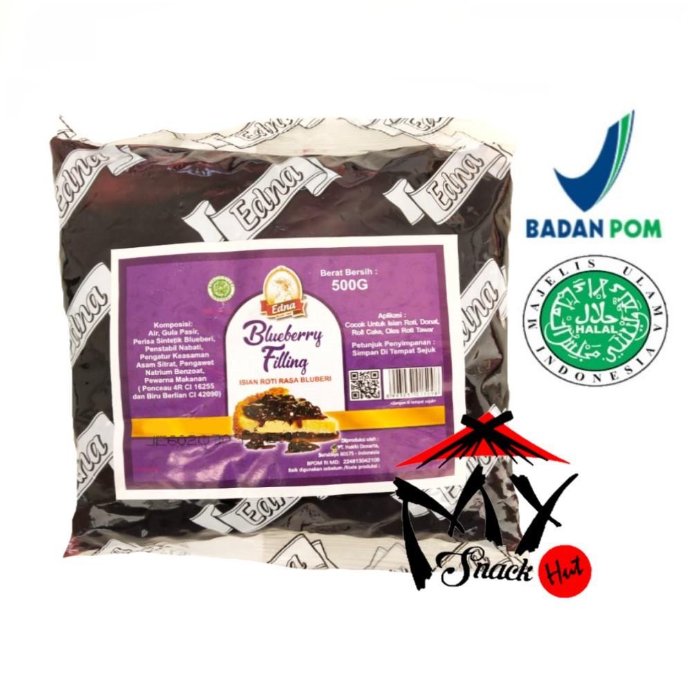 

EDNA BLUEBERRY FILLING 500GR - SELAI ISIAN ROTI DONAT UNGU BLUBERI - TOPPING KUE KERING HALAL MUI Berkualitas