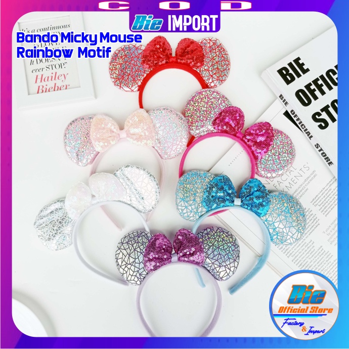 Bando Anak Micky Rainbow Premium Impor Best Seller