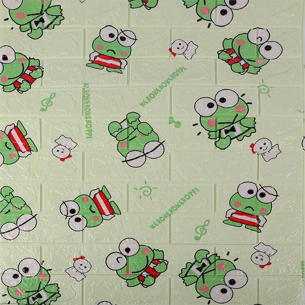 Wallpaper Foam 3D Stiker Dinding Dekorasi Minimalis Rumah Motif Lucu Ukuran 70 x 77 cm-Keropi