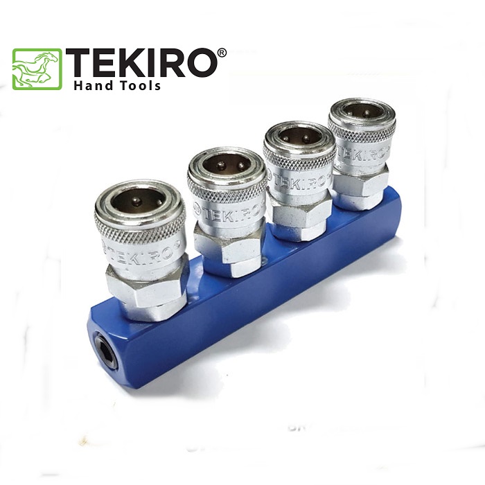 TEKIRO Nepel Selang Angin Cabang Empat - 4 Way Air Quick Coupler