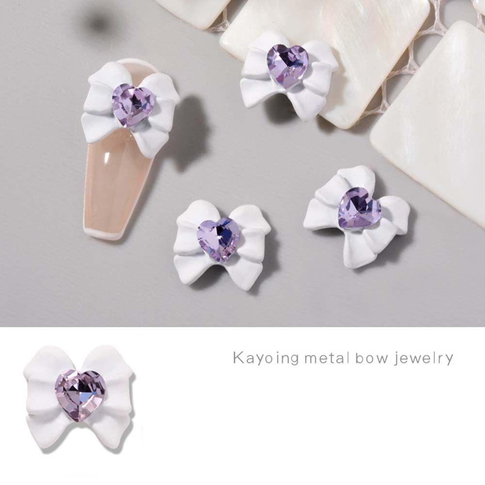 Agustina Ikatan Simpul Kuku Perhiasan Fashion Putih Ikatan Simpul Dekorasi Kuku Sailor Moon Resin Manicure Nail Drills