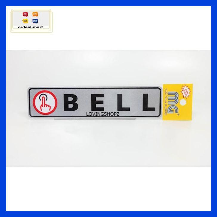 

6Rtiut7- Sticker Tulisan Bell - Silver 5Ea5W5-